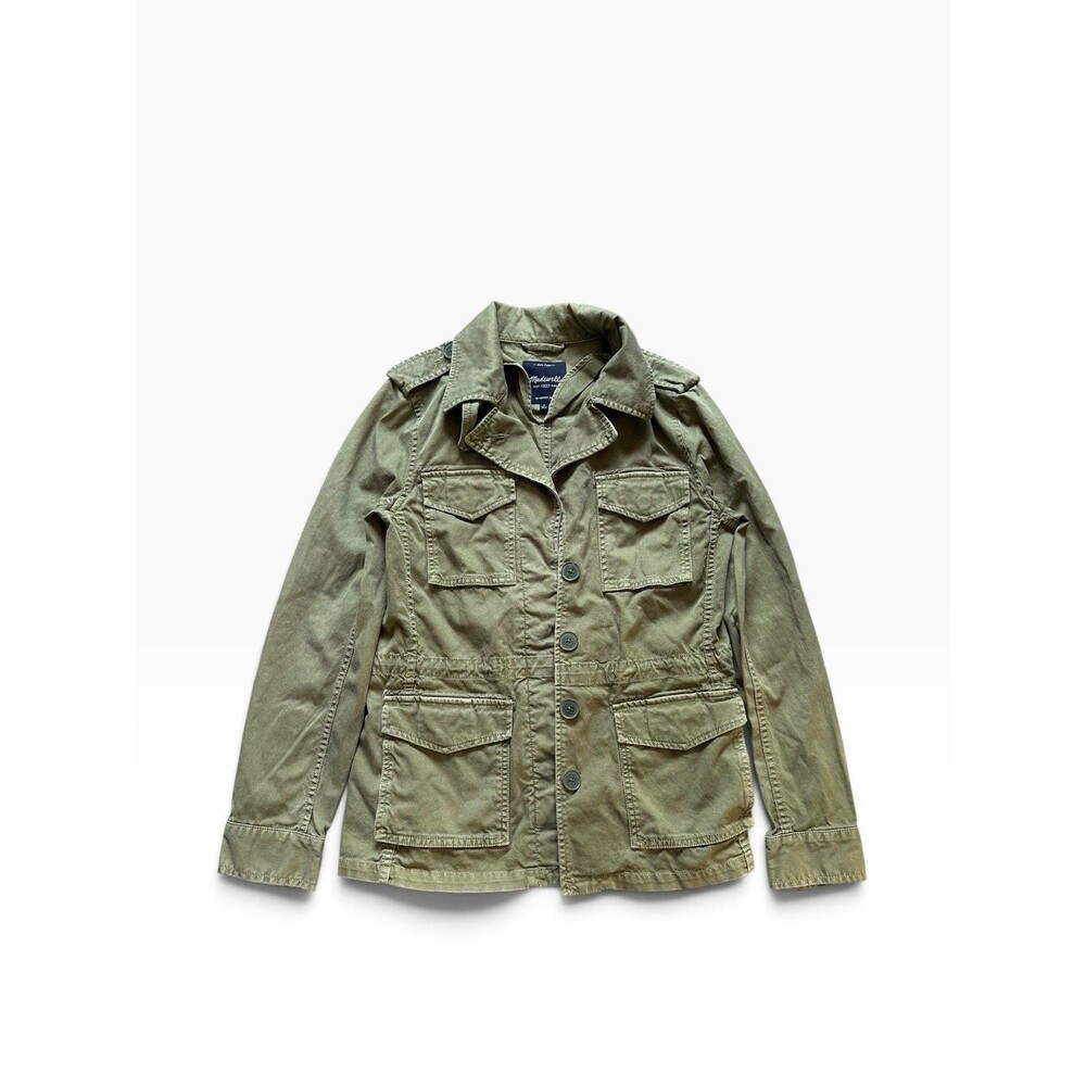 Madewell Military Jacket Womens Small Olive Green Field Safari Utility Barn Coat
